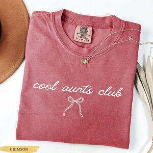 Cool Aunts Club Shirt, Coquette Bow Aunt Shirt, Gift for Aunt to Be New Auntie